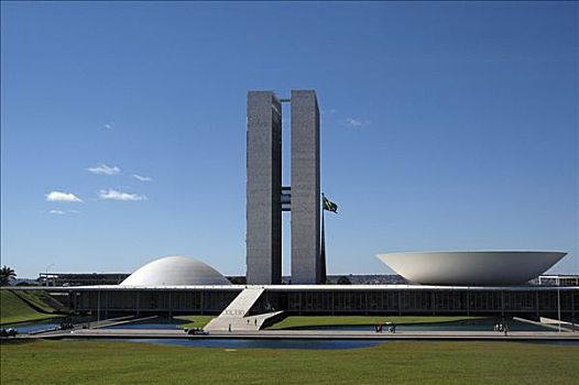 国家,国会,建筑师,奥斯卡-涅梅耶,巴西利亚,巴西