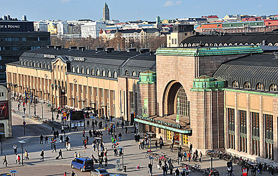 赫尔辛基,中央车站,新艺术,芬兰,欧洲