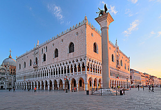 宫殿,清晨,威尼斯,意大利,欧洲