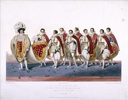 乔治四世,皇家,长袍,戴着,帽,不动产,艺术家