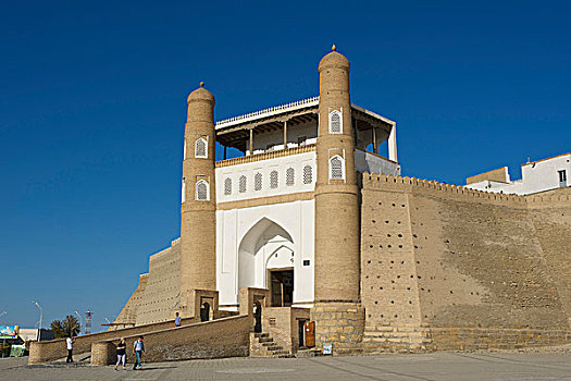 入口,城堡,布哈拉,乌兹别克斯坦,亚洲