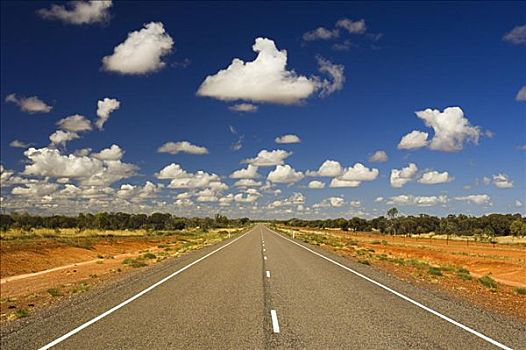 道路,澳大利亚内陆,昆士兰,澳大利亚