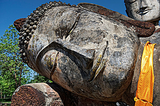 佛像,头部,玉佛寺,历史,公园,泰国,亚洲