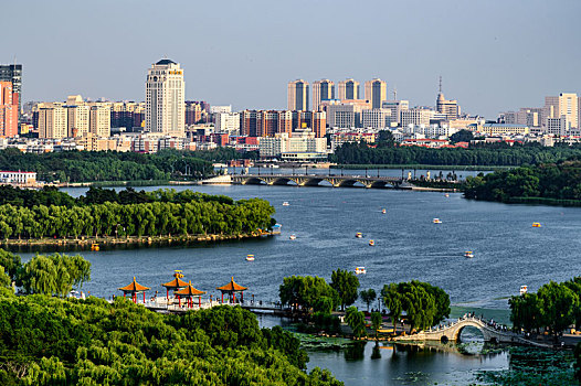 中国长春南湖公园全景图