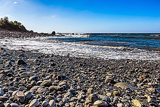 野外,石头,海滩,海岸,海洋
