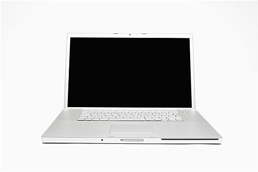 银,笔记本电脑,隔绝,白色背景,背景