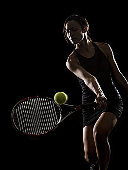 女性,网球手