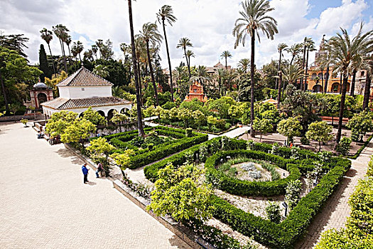 花园,皇家,城堡,塞维利亚,安达卢西亚,西班牙