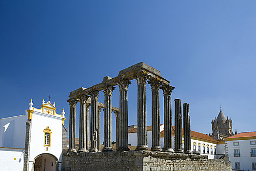 遗址,酒店,背景,地区,葡萄牙