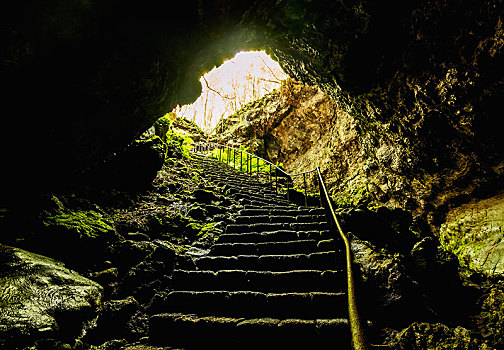 洞穴,皮库岛,亚速尔群岛,葡萄牙,欧洲