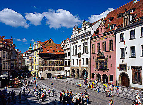 景观灯,布拉格城堡,伏尔塔瓦河,布拉格,捷克共和国
