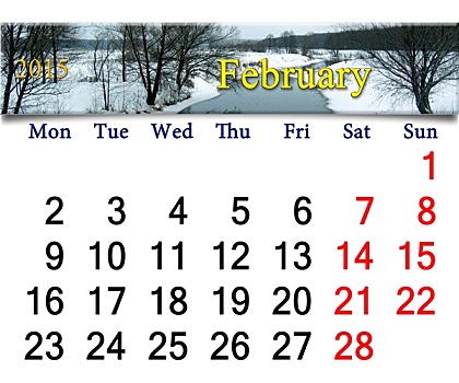 日程,二月,冬天,河