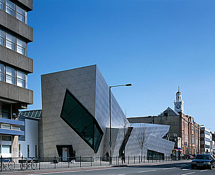 建筑,伦敦,城市,大学,柱子,研究生中心,2003年,户外