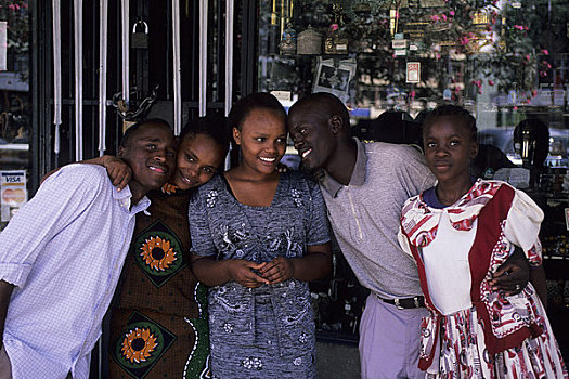 肯尼亚,内罗毕,街景,青少年