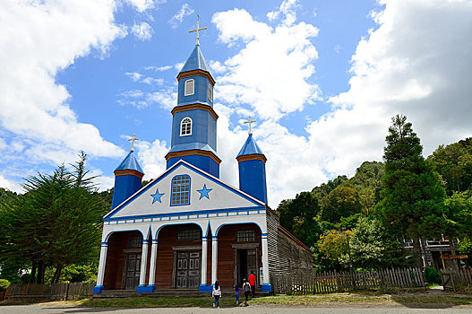 木质,教堂,世界遗产,奇洛埃岛,智利,南美