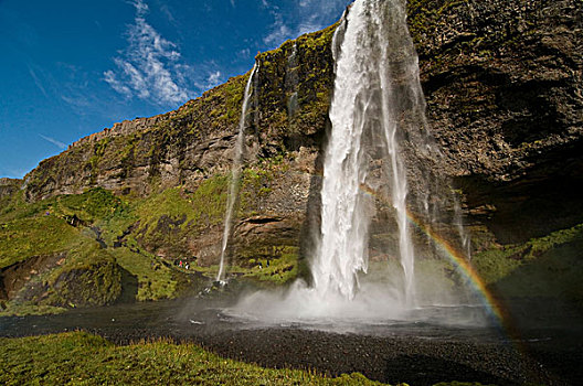 塞里雅兰瀑布,瀑布,冰岛,欧洲