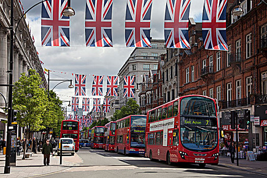 英国,伦敦,城市,牛津街,巴士,通行
