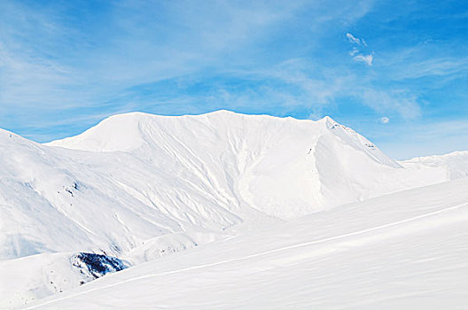 雪,山,鲜明,冬天,白天