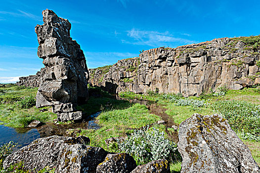 裂谷,国家公园,冰岛,欧洲