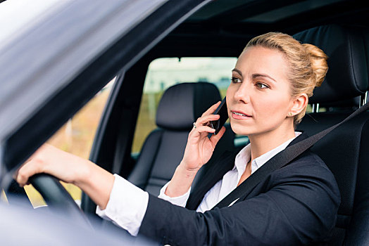 女人,电话,驾驶,汽车