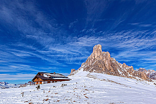 雪景,白云岩,意大利,冬季风景