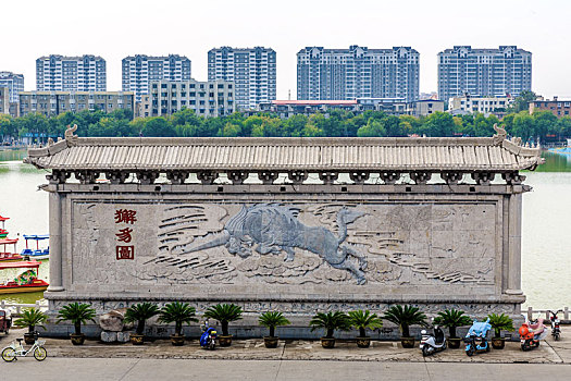 中国河南省开封府景区内五岳真形图照壁