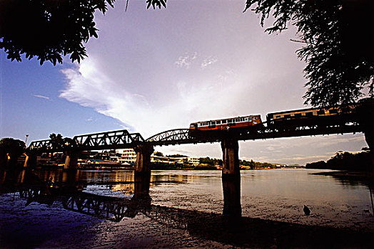 泰国,北碧府,河,桥