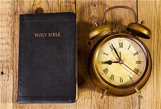 圣经,钟表,木头