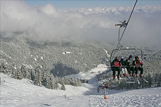 空中缆椅,滑雪胜地,保加利亚