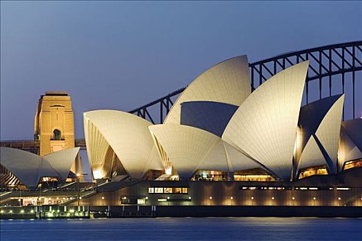 澳大利亚,新南威尔士,悉尼,翱翔,拱,剧院,光亮,后背,悉尼海港大桥