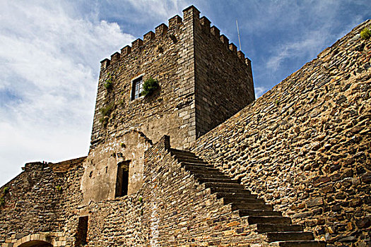 葡萄牙,蒙萨拉什,城堡,遗址,中世纪,山顶,城镇,靠近,西班牙,边界