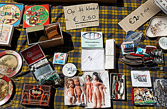 个人用品,销售,毯子,跳蚤市场,米德尔堡,半岛,省,荷兰,荷比卢,欧洲
