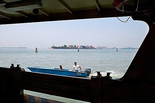 男青年,狗,摩托艇,威尼西亚,意大利