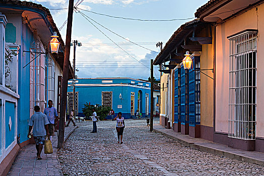 古巴,特立尼达,历史,老城,街景