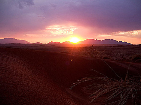 日落,纳米比亚