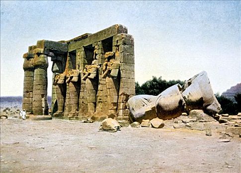 拉美西斯二世神殿,底比斯,埃及,20世纪