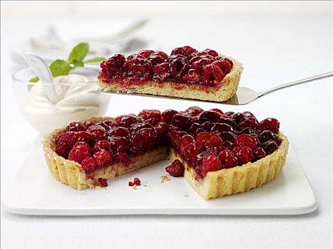 树莓馅饼,蛋糕盘