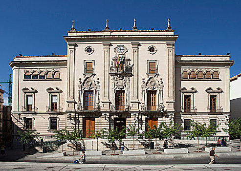 市政厅,城市,建筑,广场,圣马利亚,城镇,安达卢西亚,西班牙,欧洲