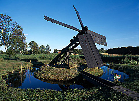 风车,国家公园,荷兰