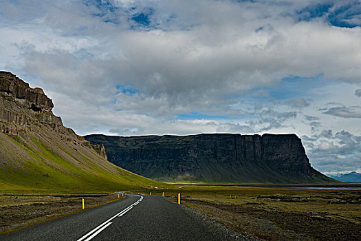 冰岛,道路,悬崖