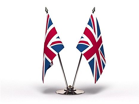微型,旗帜,英国