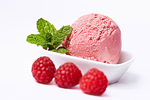 舀具,树莓冰淇淋,新鲜,树莓