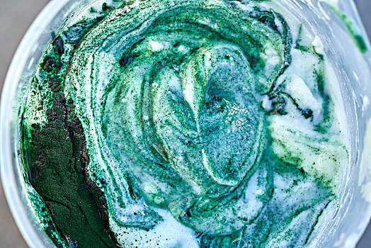 螺旋藻,藻类,碗,冰沙,酸奶,混合