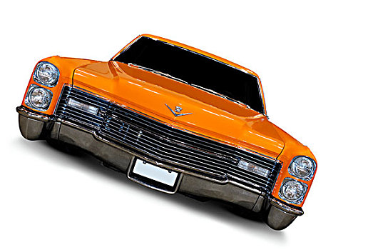 橙色,卡迪拉克,时髦,经典,复古,汽车