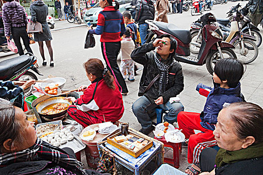 越南,河内,特色,街边咖啡厅,场景