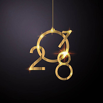 金色,新年快樂,圣誕節,邀請