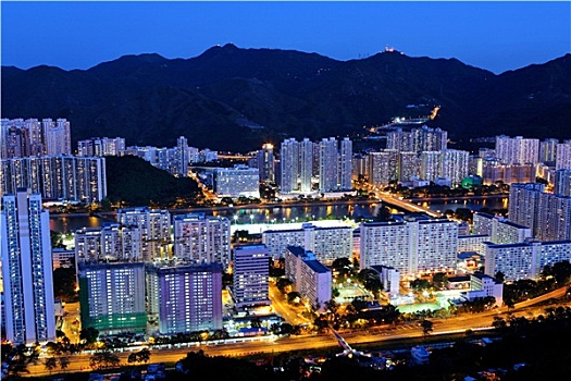 香港,拥挤,城市