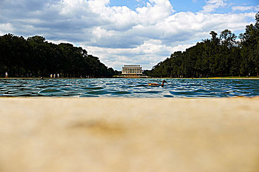 风景,倒影,林肯纪念堂,华盛顿特区,美国