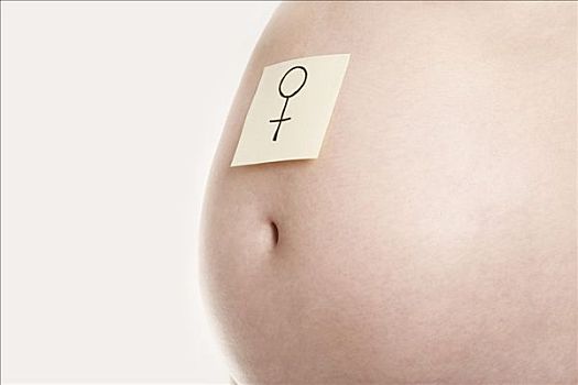 n次贴,女性,象征,怀孕,腹部