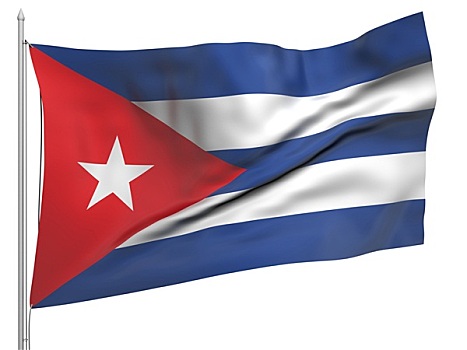 飞,旗帜,古巴,国家